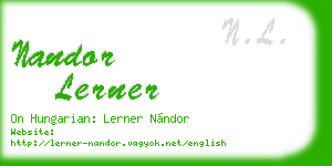 nandor lerner business card