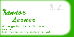 nandor lerner business card